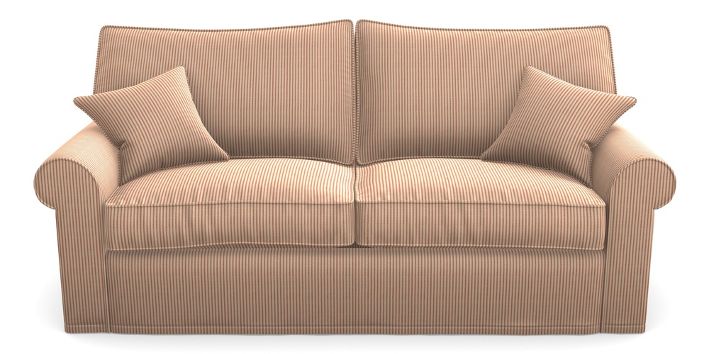 Product photograph of Upperton Sofa Bed 4 Seater Sofa Bed In Cloth 21 - Simple Stripe - Ginger Snap from Sofas and Stuff Limited