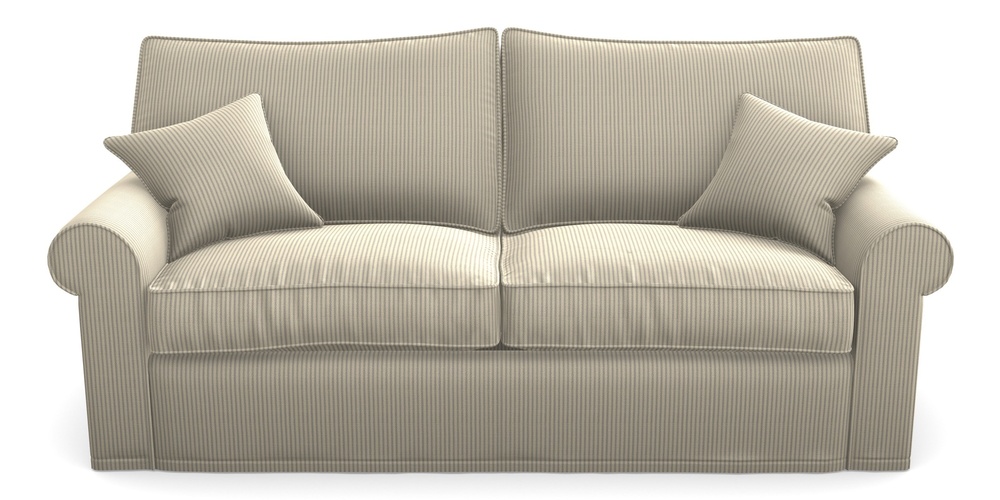 Product photograph of Upperton Sofa Bed 4 Seater Sofa Bed In Cloth 21 - Simple Stripe - Magnesium from Sofas and Stuff Limited