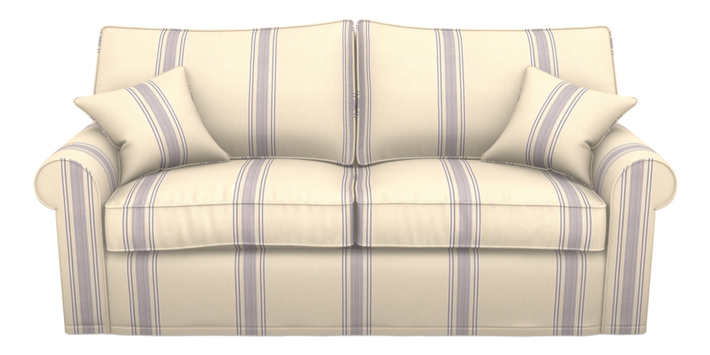 Product photograph of Upperton Sofa Bed 4 Seater Sofa Bed In Cloth 22 - Racing Stripes Cheltenham - Blueberry from Sofas and Stuff Limited