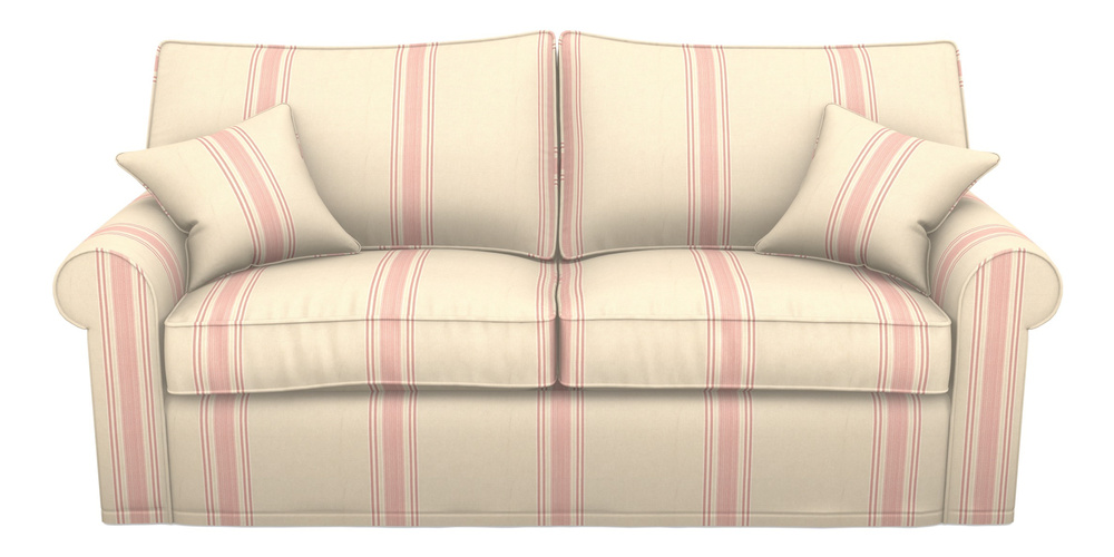 Product photograph of Upperton Sofa Bed 4 Seater Sofa Bed In Cloth 22 - Racing Stripes Cheltenham - Cherry from Sofas and Stuff Limited