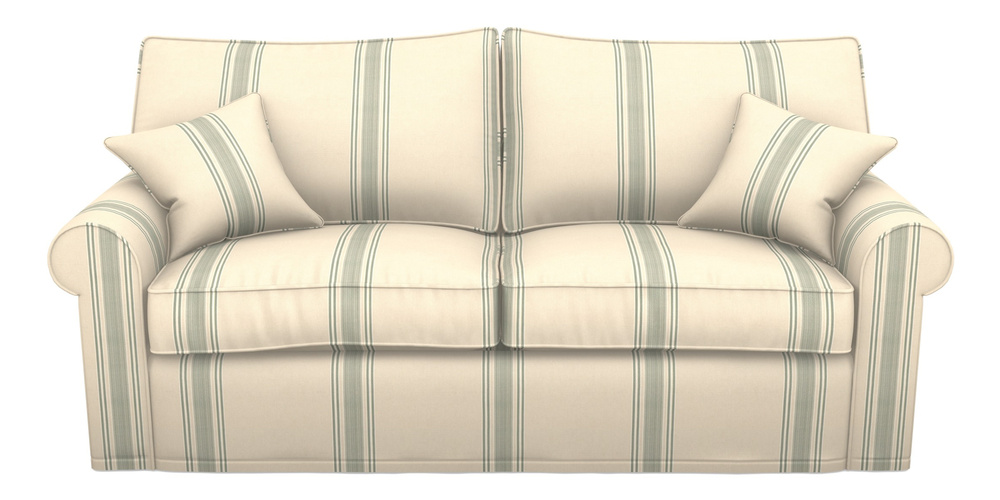 Product photograph of Upperton Sofa Bed 4 Seater Sofa Bed In Cloth 22 - Racing Stripes Cheltenham - Mint from Sofas and Stuff Limited