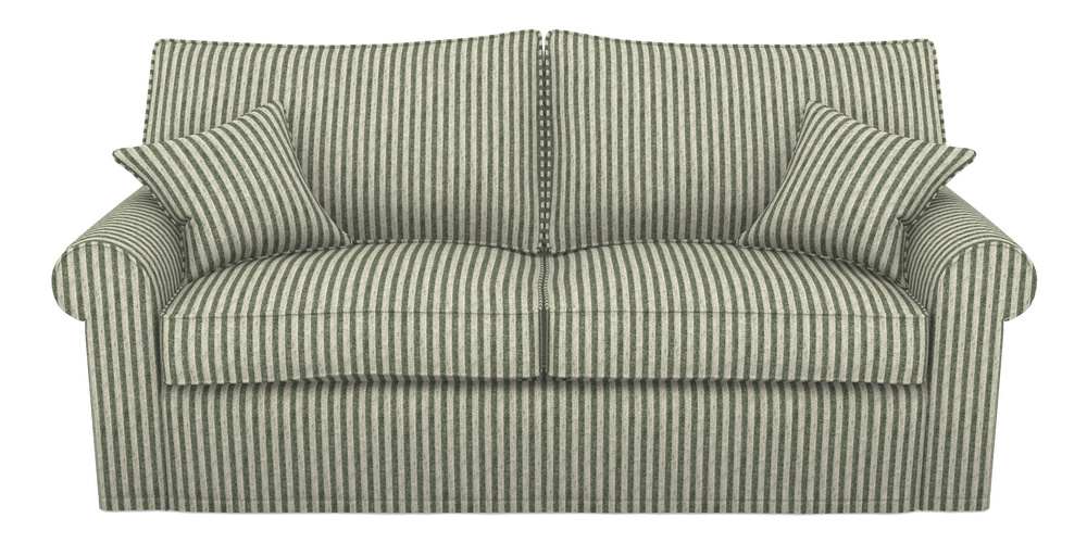 Product photograph of Upperton Sofa Bed 4 Seater Sofa Bed In Cloth 22 - Pinstripe - Courgette from Sofas and Stuff Limited