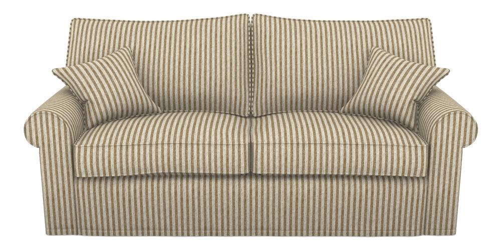 Product photograph of Upperton Sofa Bed 4 Seater Sofa Bed In Cloth 22 - Pinstripe - Fallen Leaf from Sofas and Stuff Limited