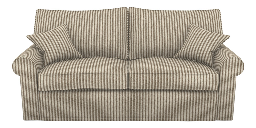 Product photograph of Upperton Sofa Bed 4 Seater Sofa Bed In Cloth 22 - Pinstripe - Peat from Sofas and Stuff Limited