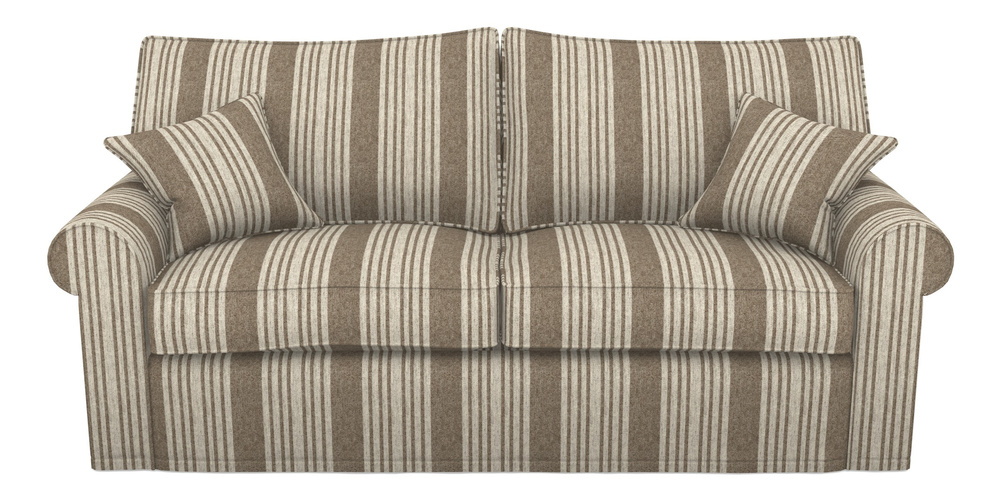 Product photograph of Upperton Sofa Bed 4 Seater Sofa Bed In Cloth 22 - Bayadere - Peat from Sofas and Stuff Limited