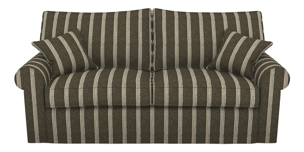 Product photograph of Upperton Sofa Bed 4 Seater Sofa Bed In Cloth 20 - Design 2 - Olive Stripe from Sofas and Stuff Limited