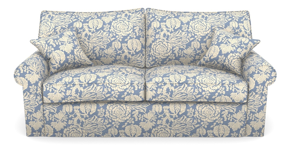Product photograph of Upperton Sofa Bed 4 Seater Sofa Bed In V A Brompton Collection - Flowering Kale - Morning Blue from Sofas and Stuff Limited