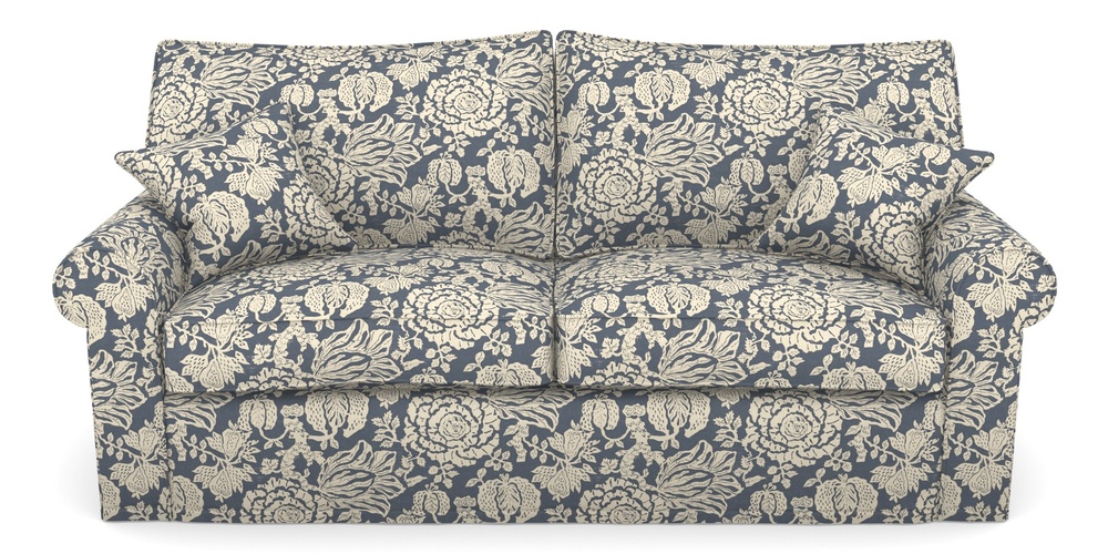 Product photograph of Upperton Sofa Bed 4 Seater Sofa Bed In V A Brompton Collection - Flowering Kale - Midnight Blue from Sofas and Stuff Limited