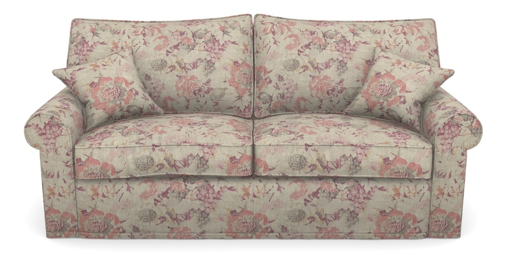 Product photograph of Upperton Sofa Bed 4 Seater Sofa Bed In Floral Linen - Faith Antique Sangria from Sofas and Stuff Limited