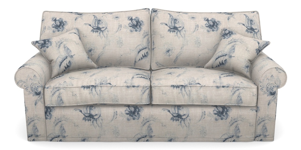 Product photograph of Upperton Sofa Bed 4 Seater Sofa Bed In Floral Linen - Lela Mystery Indigo from Sofas and Stuff Limited