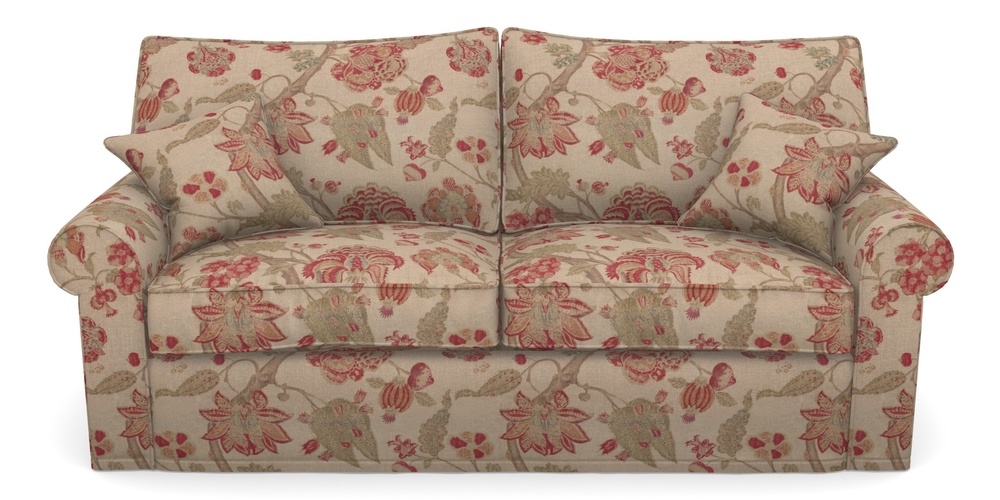 Product photograph of Upperton Sofa Bed 4 Seater Sofa Bed In Floral Linen - Indienne T Rosso from Sofas and Stuff Limited