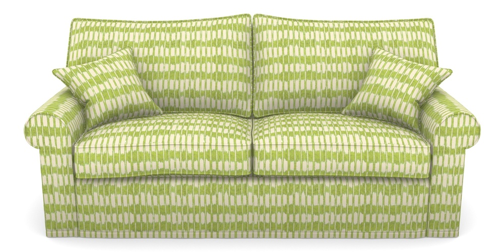 Product photograph of Upperton Sofa Bed 4 Seater Sofa Bed In V A Brompton Collection - Ikat - Lime from Sofas and Stuff Limited