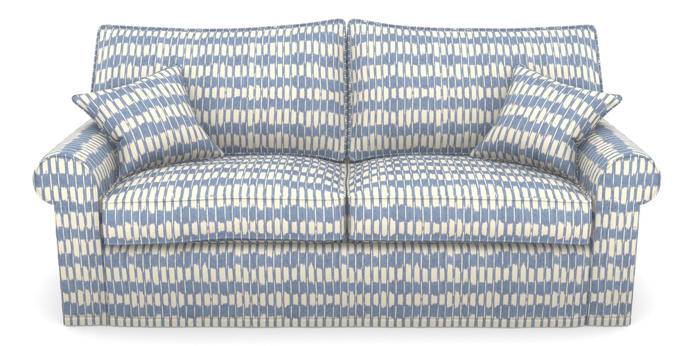 Product photograph of Upperton Sofa Bed 4 Seater Sofa Bed In V A Brompton Collection - Ikat - Morning Blue from Sofas and Stuff Limited