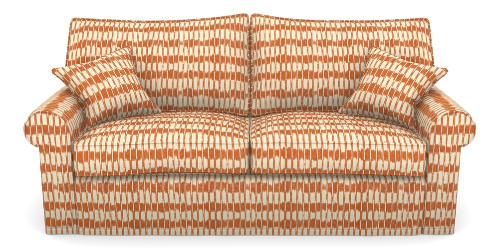 Product photograph of Upperton Sofa Bed 4 Seater Sofa Bed In V A Brompton Collection - Ikat - Terracotta from Sofas and Stuff Limited