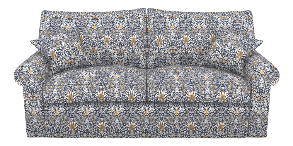 Product photograph of Upperton Sofa Bed 4 Seater Sofa Bed In William Morris Collection - Snakeshead - Indigo Hemp from Sofas and Stuff Limited