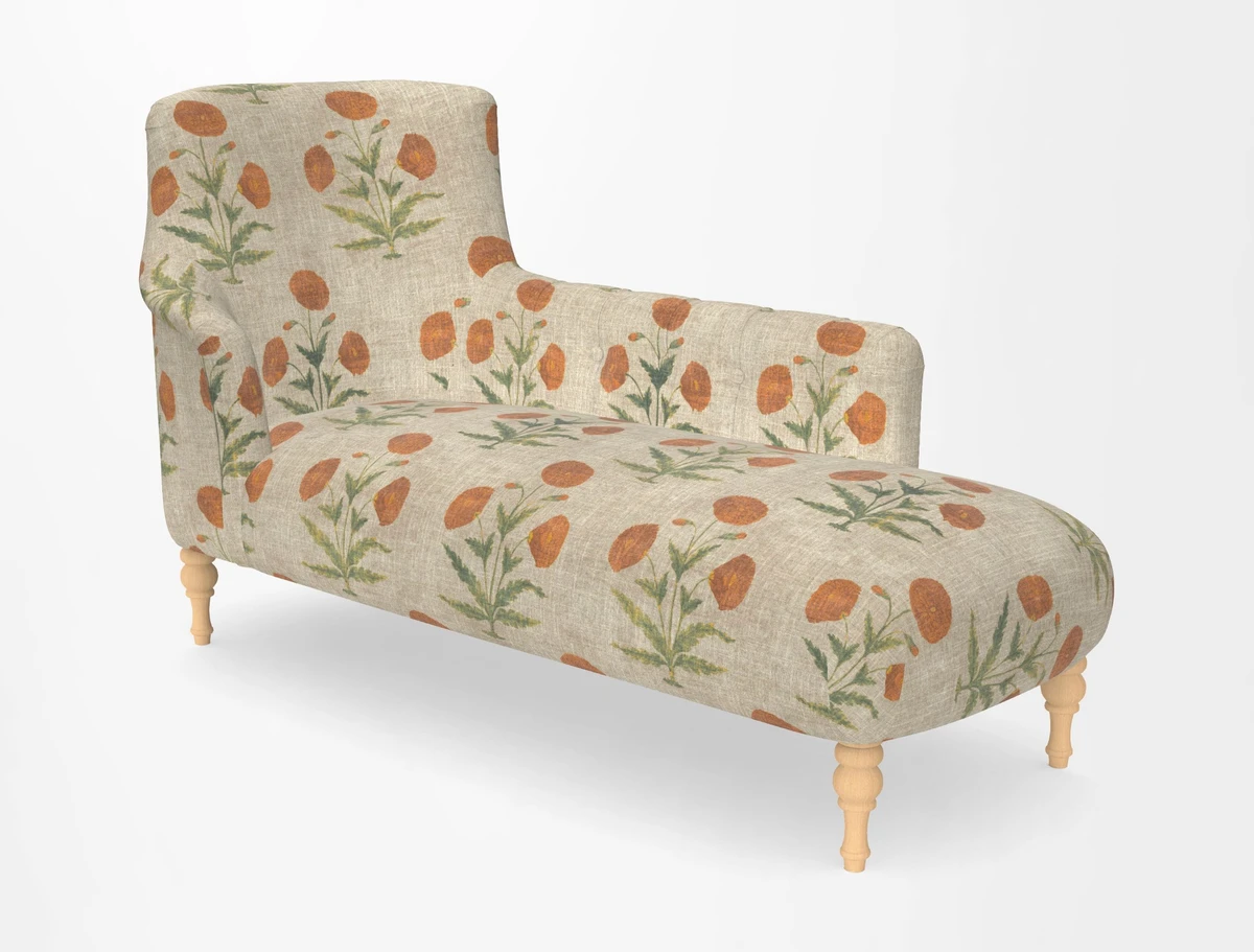 Anglesey RHF Chaise in in J Brown Paolo Lava