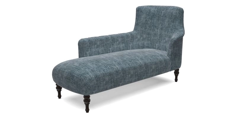 Anglesey LHF Chaise in RHS Gertrude Jekyll linen Cotton Blend Navy 