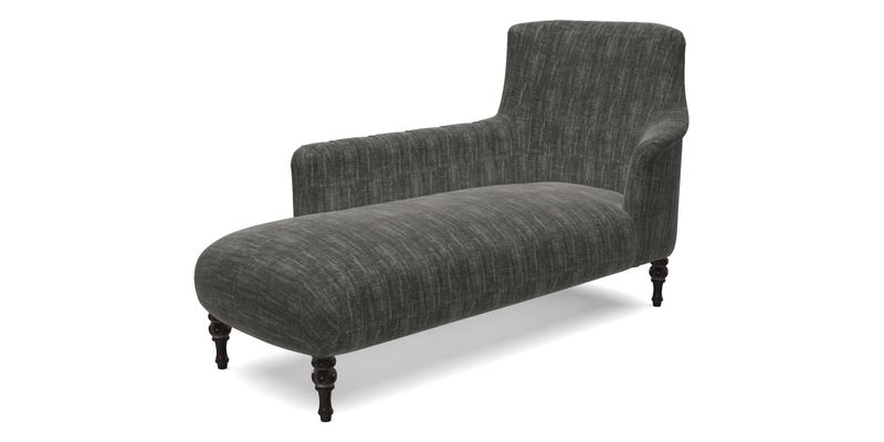 Anglesey LHF Chaise in RHS Gertrude Jekyll linen Cotton Blend Navy 
