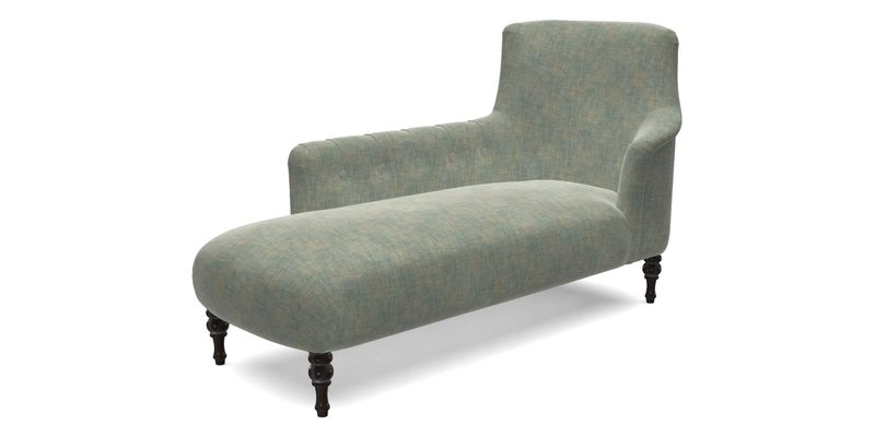 Anglesey LHF Chaise in RHS Gertrude Jekyll linen Cotton Blend Navy 