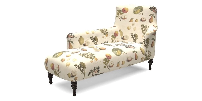 Anglesey LHF Chaise in RHS Gertrude Jekyll linen Cotton Blend Navy 