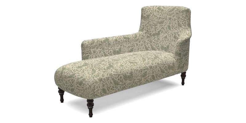 Anglesey LHF Chaise in RHS Gertrude Jekyll linen Cotton Blend Navy 