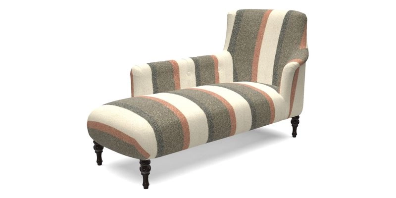 Anglesey LHF Chaise in RHS Gertrude Jekyll linen Cotton Blend Navy 