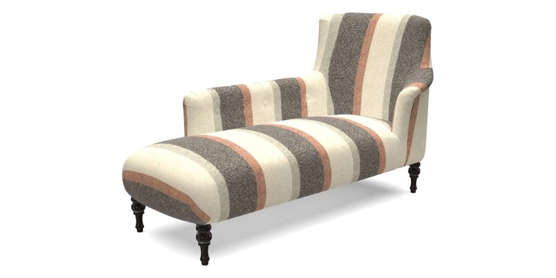 Anglesey LHF Chaise in RHS Gertrude Jekyll linen Cotton Blend Navy 