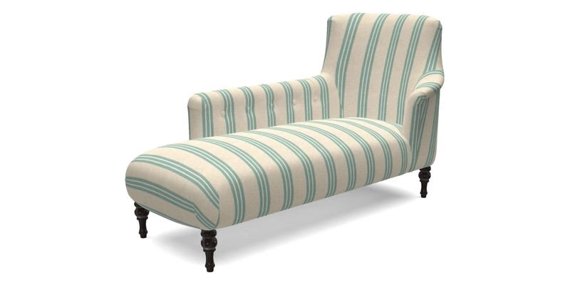 Anglesey LHF Chaise in RHS Gertrude Jekyll linen Cotton Blend Navy 