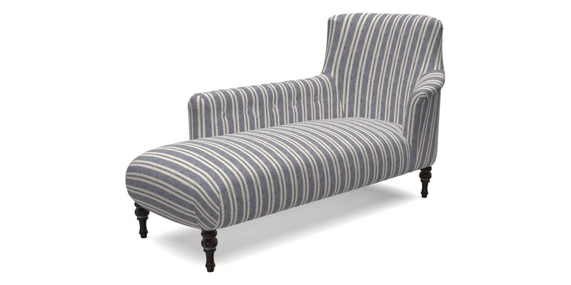 Anglesey LHF Chaise in RHS Gertrude Jekyll linen Cotton Blend Navy 