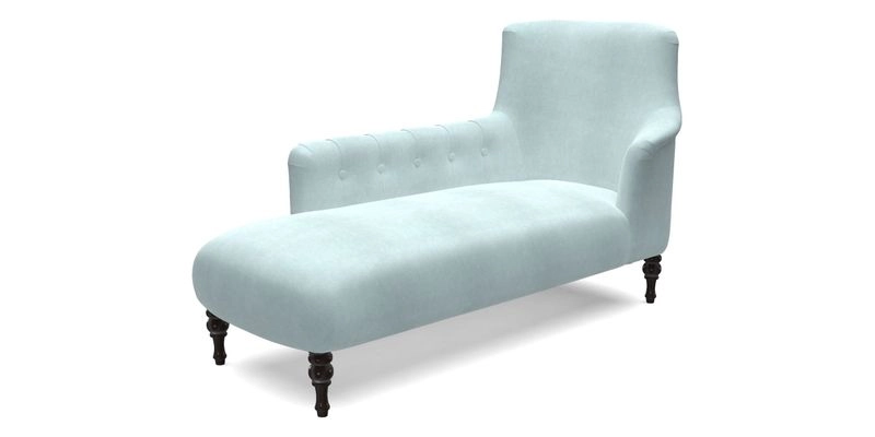 Anglesey LHF Chaise in RHS Gertrude Jekyll linen Cotton Blend Navy 