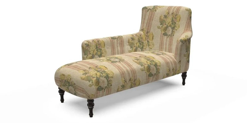 Anglesey LHF Chaise in RHS Gertrude Jekyll linen Cotton Blend Navy 