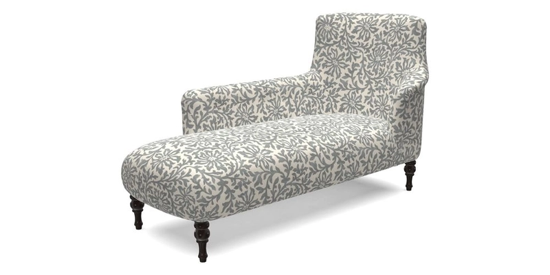 Anglesey LHF Chaise in RHS Gertrude Jekyll linen Cotton Blend Navy 