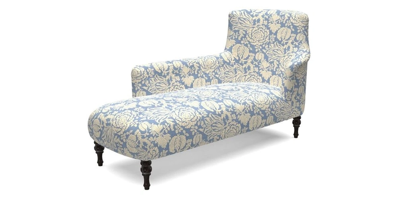 Anglesey LHF Chaise in RHS Gertrude Jekyll linen Cotton Blend Navy 