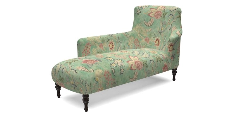 Anglesey LHF Chaise in RHS Gertrude Jekyll linen Cotton Blend Navy 