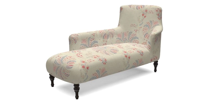 Anglesey LHF Chaise in RHS Gertrude Jekyll linen Cotton Blend Navy 