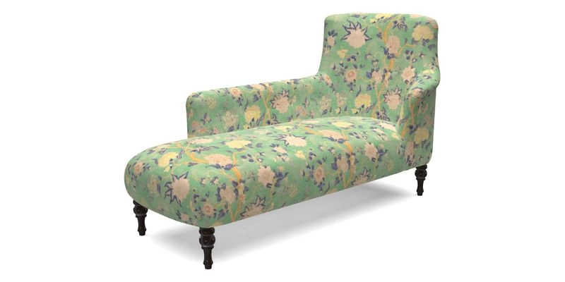 Anglesey LHF Chaise in RHS Gertrude Jekyll linen Cotton Blend Navy 
