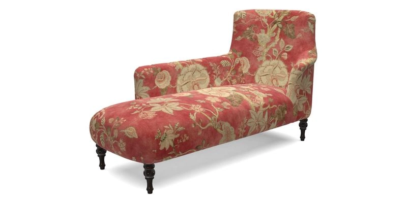 Anglesey LHF Chaise in RHS Gertrude Jekyll linen Cotton Blend Navy 
