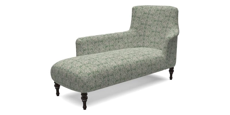 Anglesey LHF Chaise in RHS Gertrude Jekyll linen Cotton Blend Navy 