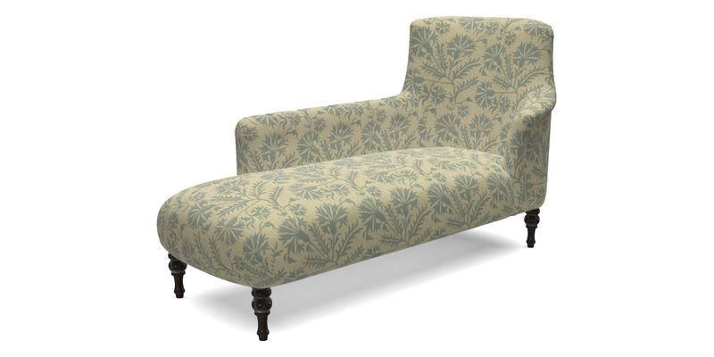 Anglesey LHF Chaise in RHS Gertrude Jekyll linen Cotton Blend Navy 