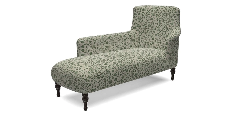Anglesey LHF Chaise in RHS Gertrude Jekyll linen Cotton Blend Navy 