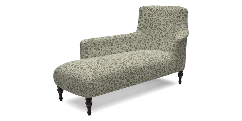 Anglesey LHF Chaise in RHS Gertrude Jekyll linen Cotton Blend Navy 