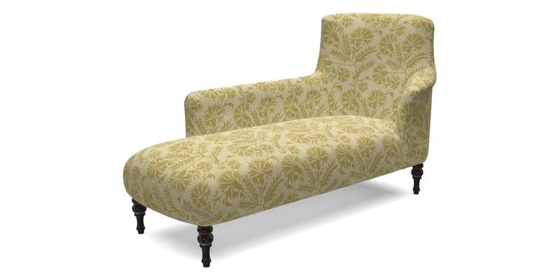 Anglesey LHF Chaise in RHS Gertrude Jekyll linen Cotton Blend Navy 