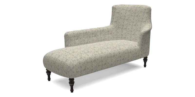 Anglesey LHF Chaise in RHS Gertrude Jekyll linen Cotton Blend Navy 