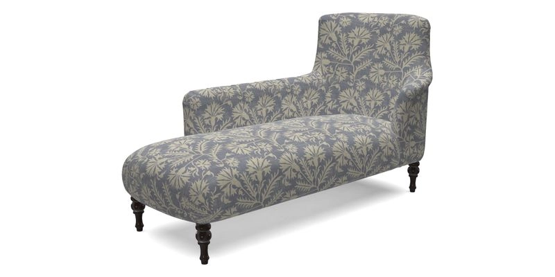 Anglesey LHF Chaise in RHS Gertrude Jekyll linen Cotton Blend Navy 