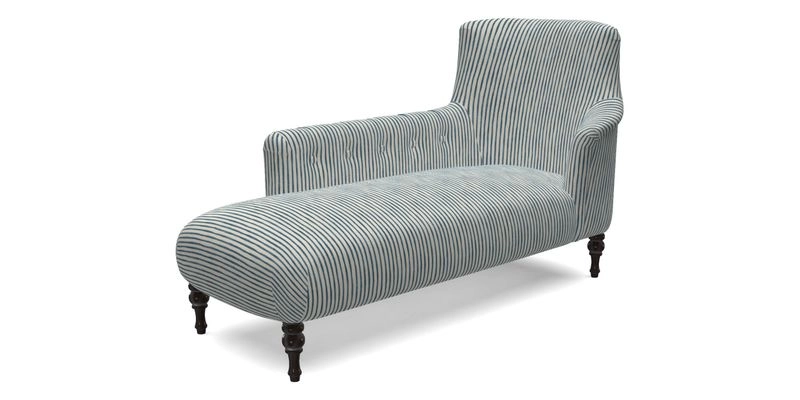 Anglesey LHF Chaise in RHS Gertrude Jekyll linen Cotton Blend Navy 