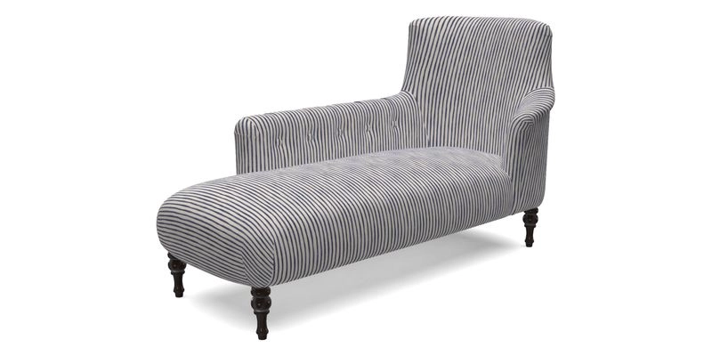 Anglesey LHF Chaise in RHS Gertrude Jekyll linen Cotton Blend Navy 