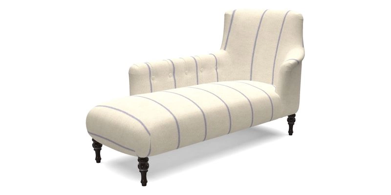 Anglesey LHF Chaise in RHS Gertrude Jekyll linen Cotton Blend Navy 