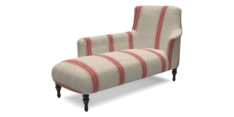 Anglesey LHF Chaise in RHS Gertrude Jekyll linen Cotton Blend Navy 