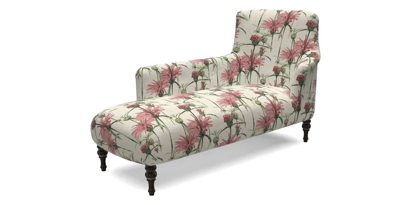 Anglesey LHF Chaise in RHS Gertrude Jekyll linen Cotton Blend Navy 