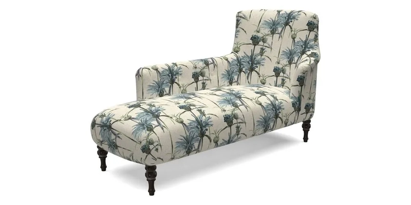 Anglesey LHF Chaise in RHS Gertrude Jekyll linen Cotton Blend Navy 